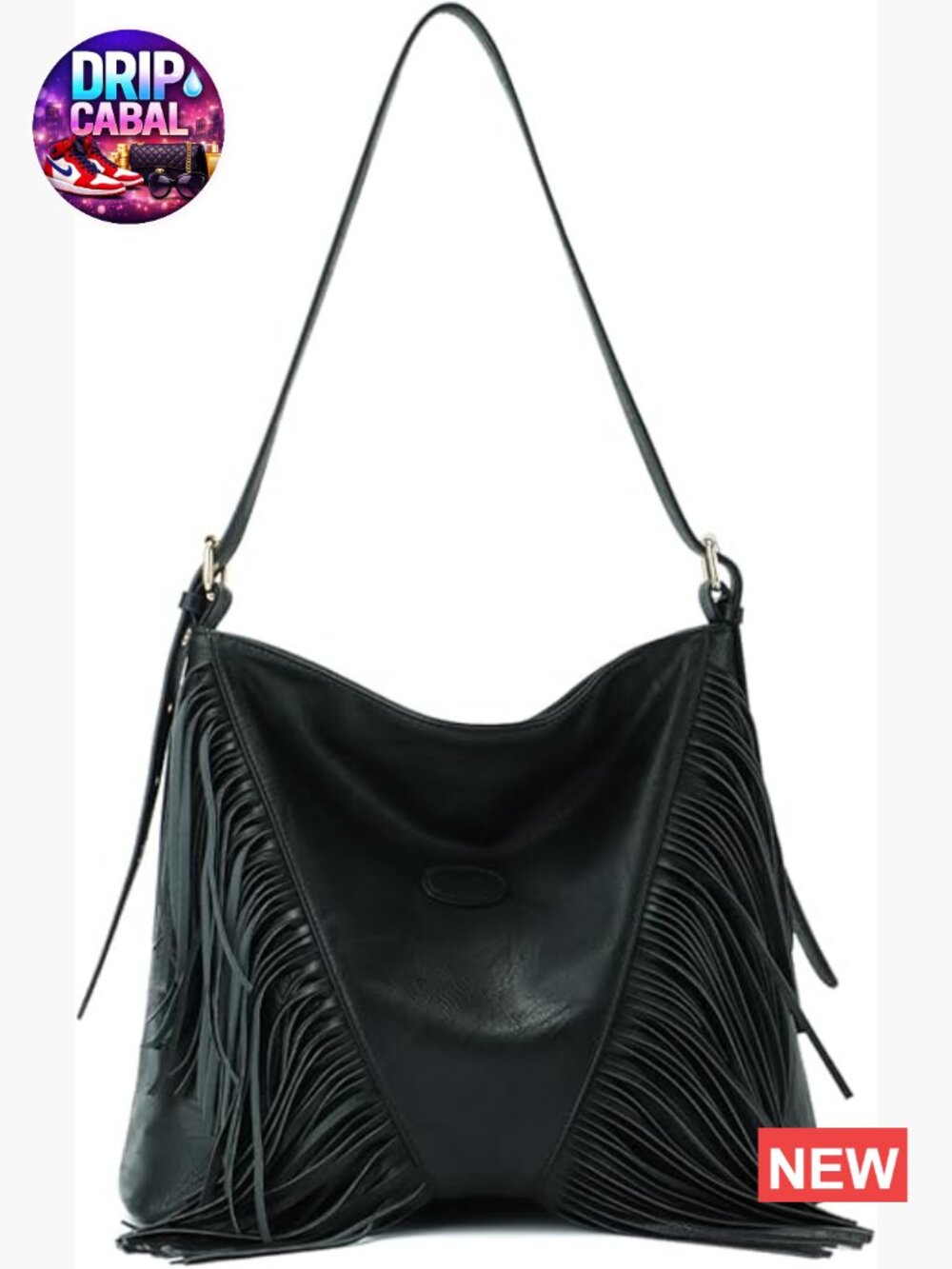 Vintage Fringe Hobo Bag - Faux Leather PU Leather Shoulder Crossbody Purse